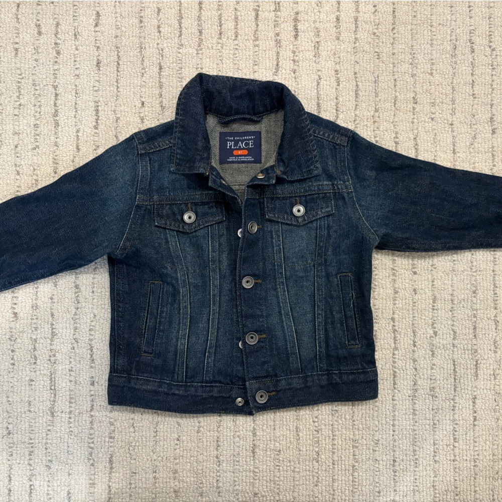 Kids Dark Blue Denim Jacket
